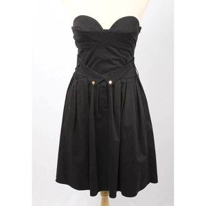 Nanushka Black Strapless Fit & Flare Dress NWT